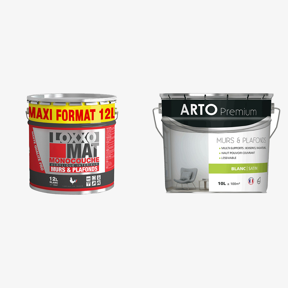 Comparaison peinture mate et satinée